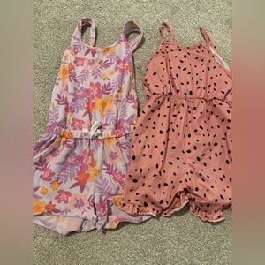Cat & Jack Pink and Purple Floral Romper Set